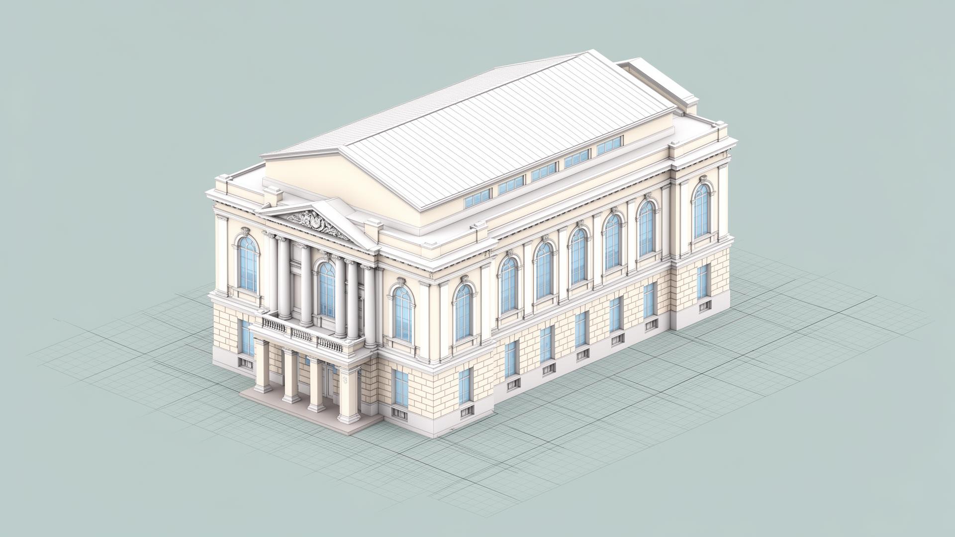 Liepājas teātra 3D BIM modelis